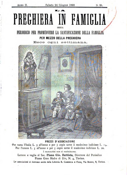 La preghiera in famiglia ossia la famiglia santificata