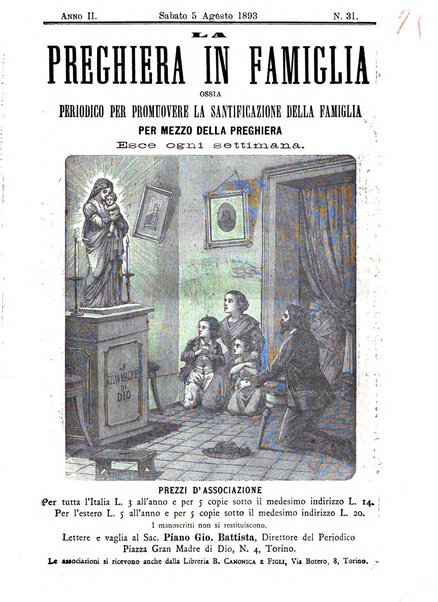 La preghiera in famiglia ossia la famiglia santificata