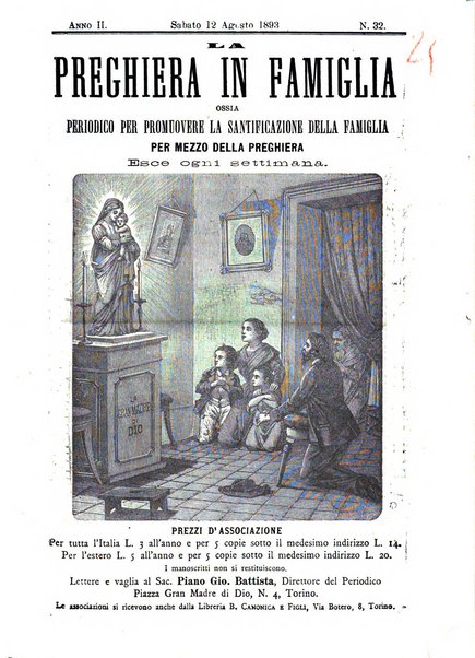 La preghiera in famiglia ossia la famiglia santificata