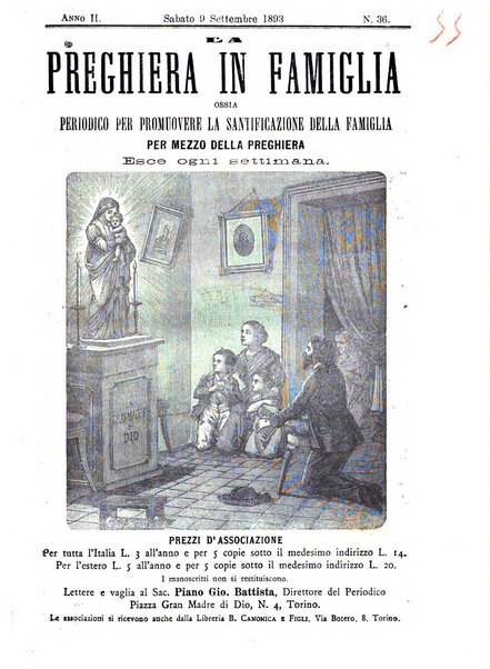 La preghiera in famiglia ossia la famiglia santificata