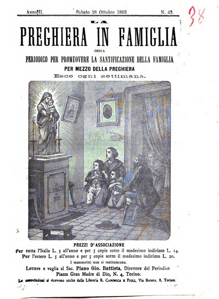 La preghiera in famiglia ossia la famiglia santificata