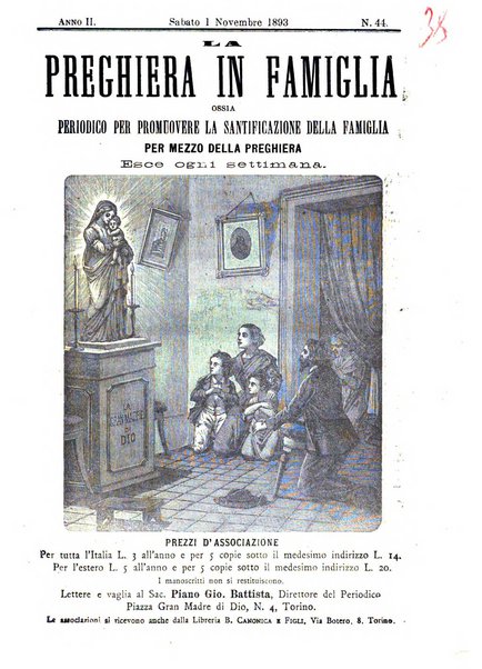 La preghiera in famiglia ossia la famiglia santificata