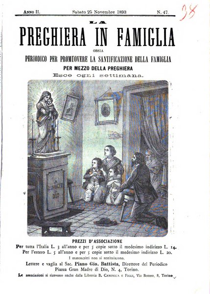 La preghiera in famiglia ossia la famiglia santificata