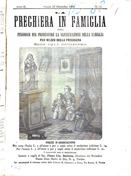 La preghiera in famiglia ossia la famiglia santificata