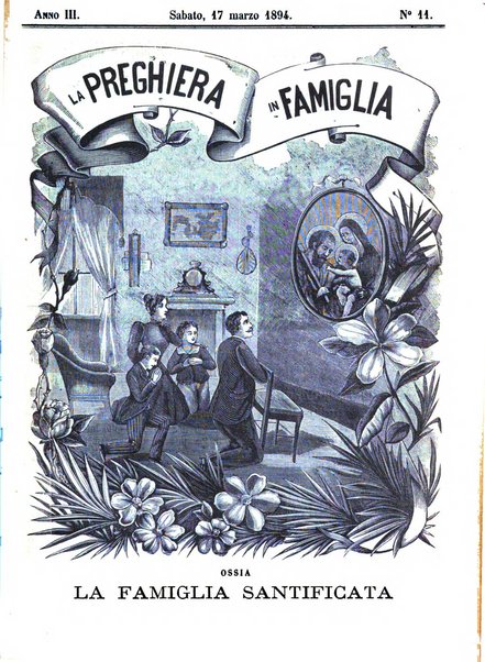 La preghiera in famiglia ossia la famiglia santificata