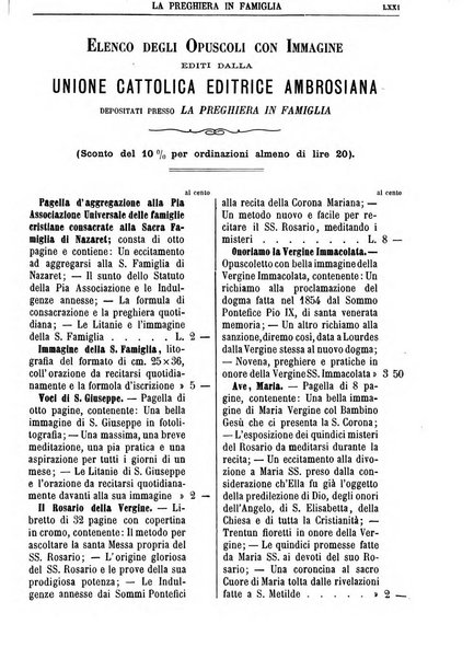 La preghiera in famiglia ossia la famiglia santificata