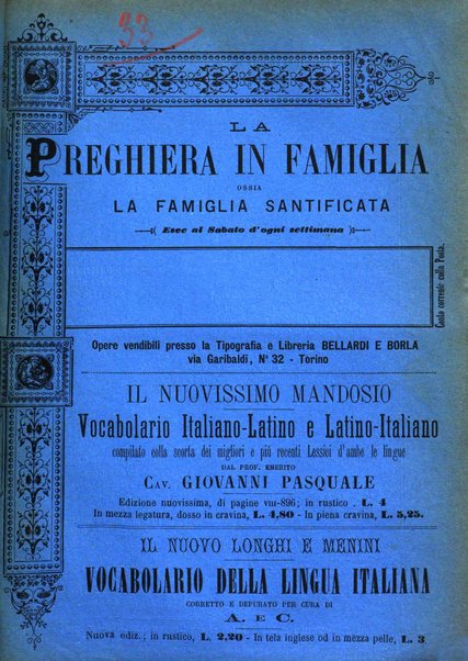 La preghiera in famiglia ossia la famiglia santificata