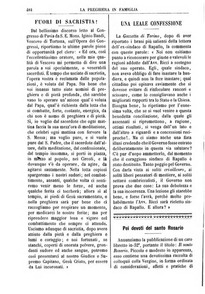 La preghiera in famiglia ossia la famiglia santificata