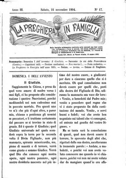 La preghiera in famiglia ossia la famiglia santificata