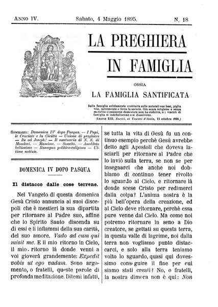 La preghiera in famiglia ossia la famiglia santificata