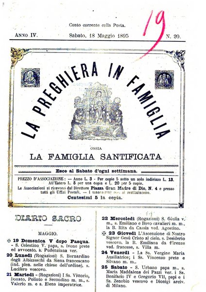 La preghiera in famiglia ossia la famiglia santificata