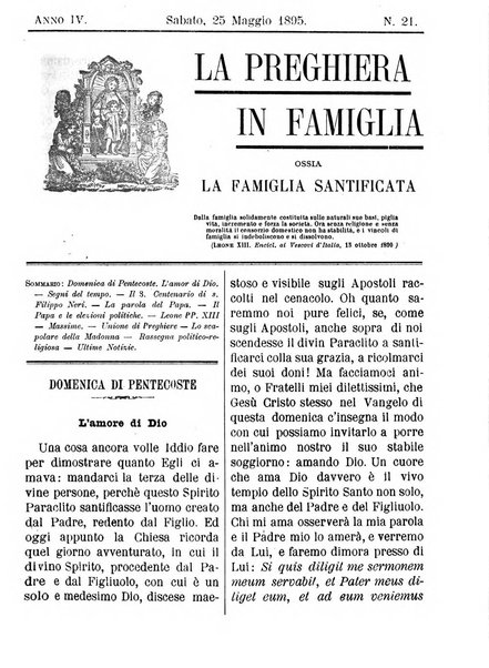 La preghiera in famiglia ossia la famiglia santificata