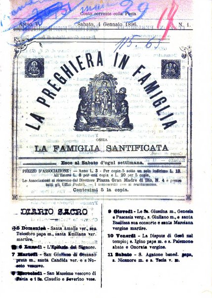 La preghiera in famiglia ossia la famiglia santificata