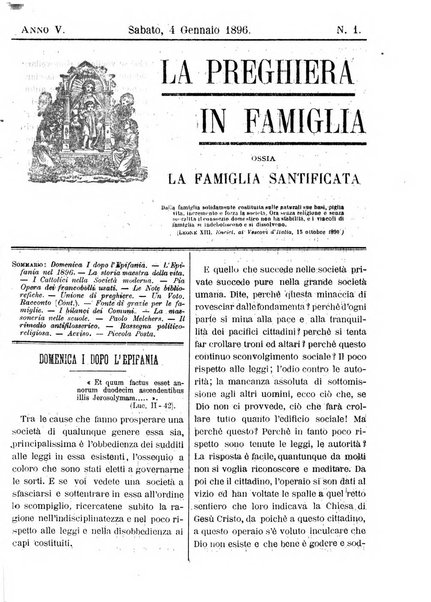 La preghiera in famiglia ossia la famiglia santificata