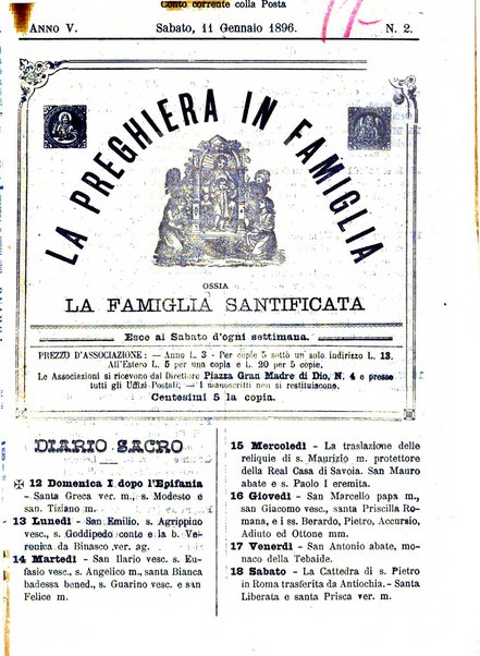 La preghiera in famiglia ossia la famiglia santificata