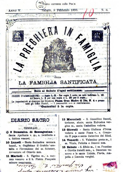 La preghiera in famiglia ossia la famiglia santificata