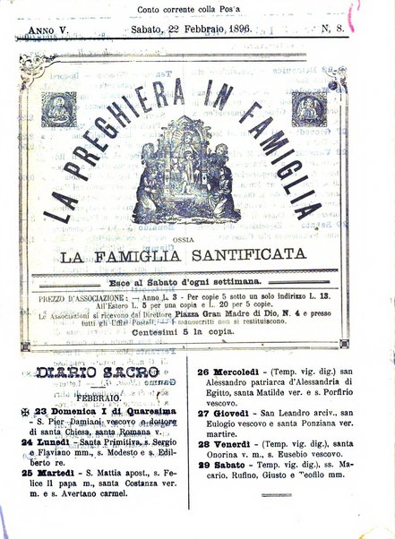 La preghiera in famiglia ossia la famiglia santificata