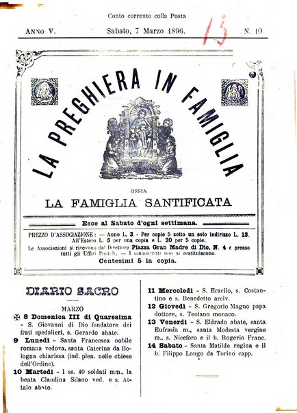 La preghiera in famiglia ossia la famiglia santificata