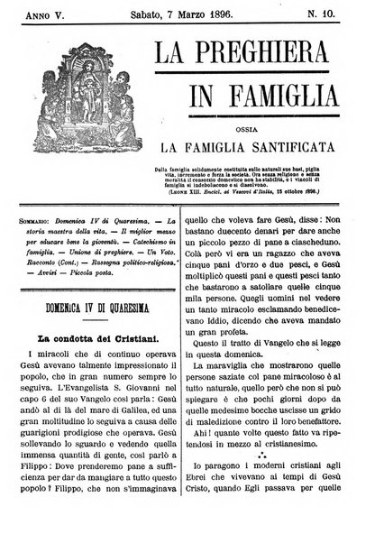 La preghiera in famiglia ossia la famiglia santificata