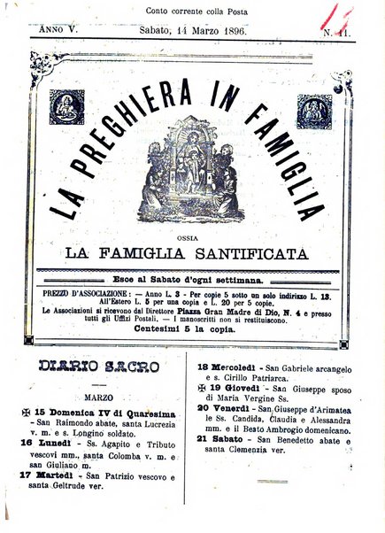 La preghiera in famiglia ossia la famiglia santificata