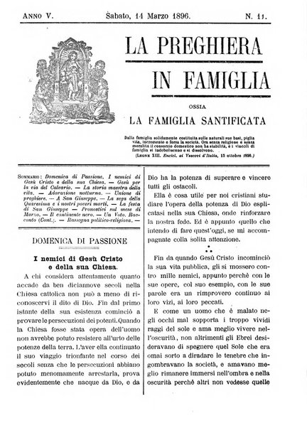 La preghiera in famiglia ossia la famiglia santificata