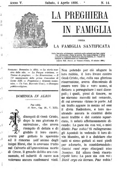 La preghiera in famiglia ossia la famiglia santificata