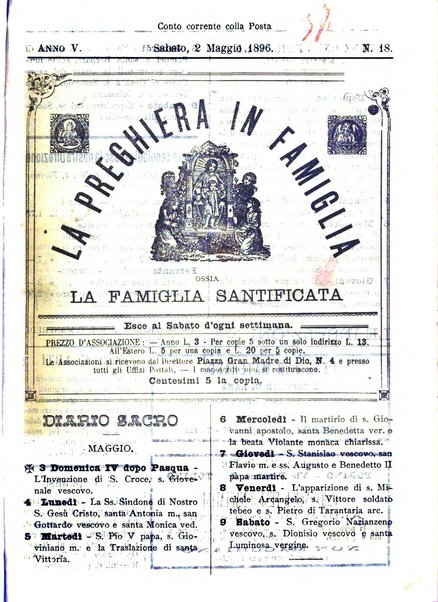 La preghiera in famiglia ossia la famiglia santificata