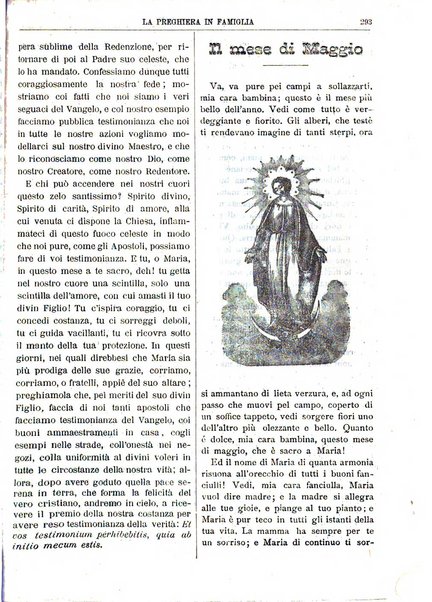 La preghiera in famiglia ossia la famiglia santificata