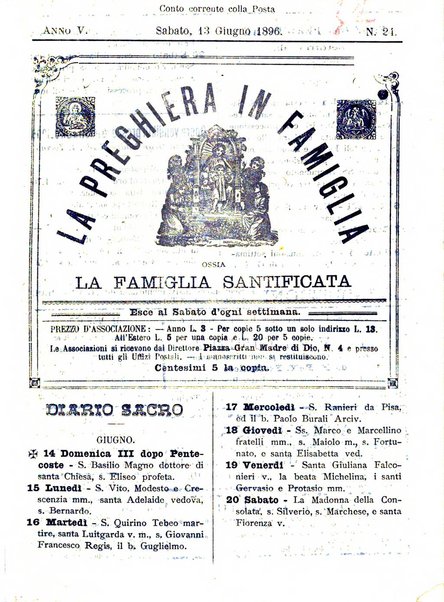 La preghiera in famiglia ossia la famiglia santificata