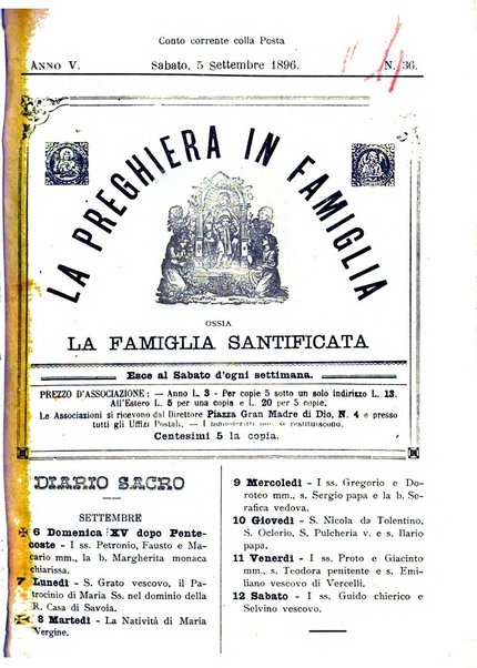 La preghiera in famiglia ossia la famiglia santificata