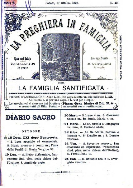 La preghiera in famiglia ossia la famiglia santificata