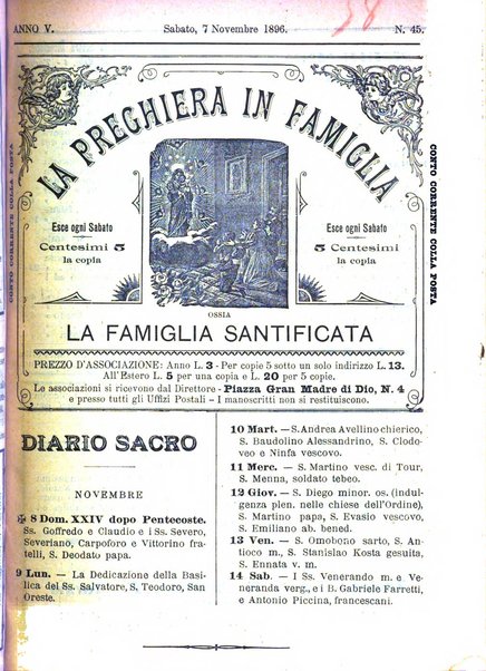 La preghiera in famiglia ossia la famiglia santificata