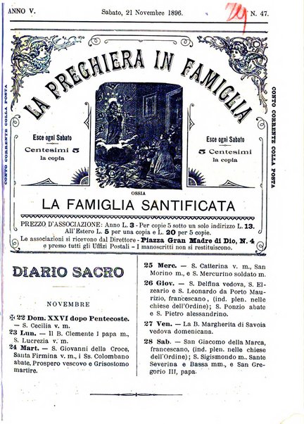 La preghiera in famiglia ossia la famiglia santificata