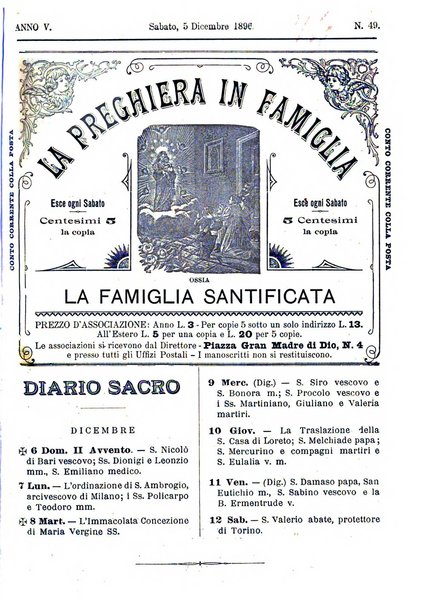 La preghiera in famiglia ossia la famiglia santificata