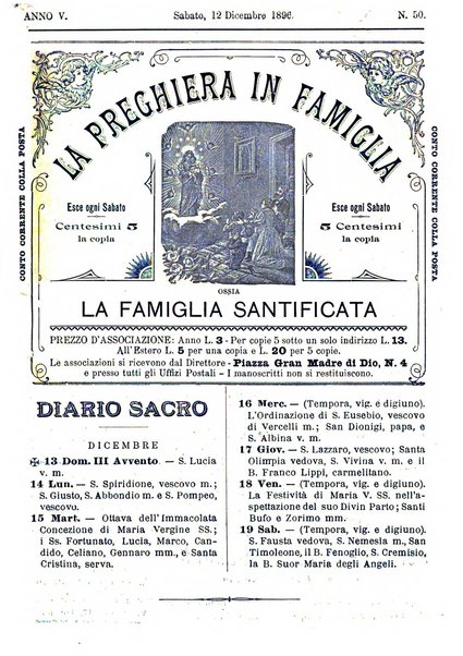 La preghiera in famiglia ossia la famiglia santificata