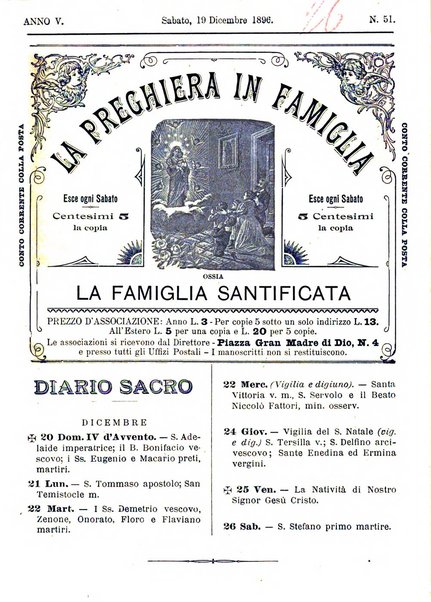 La preghiera in famiglia ossia la famiglia santificata