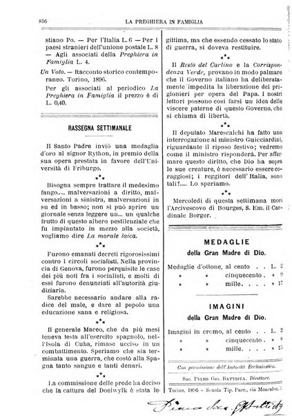 La preghiera in famiglia ossia la famiglia santificata