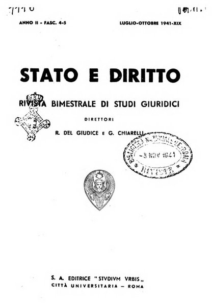 Stato e diritto rivista bimestrale di studi giuridici