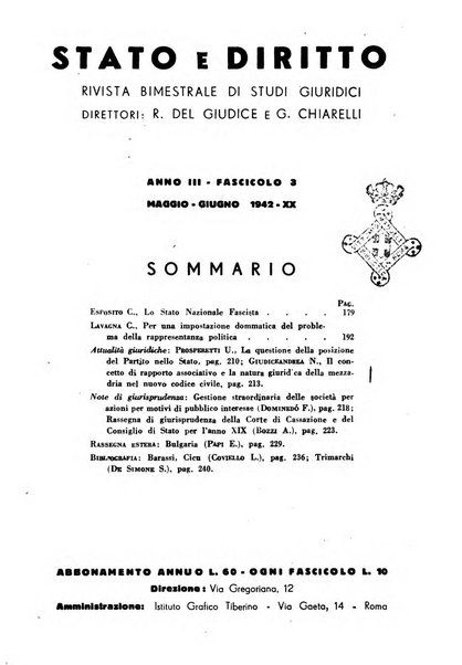 Stato e diritto rivista bimestrale di studi giuridici