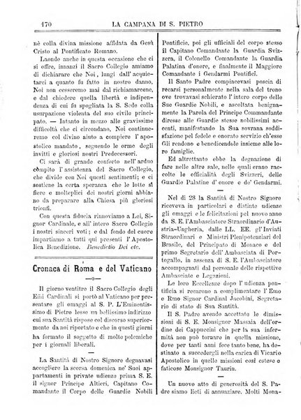 La campana di S. Pietro bollettino religioso settimanale