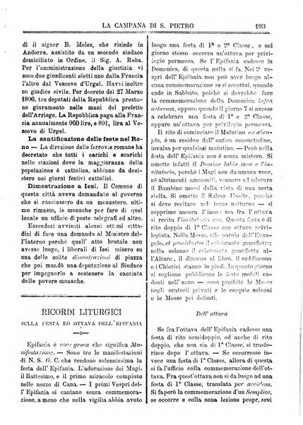 La campana di S. Pietro bollettino religioso settimanale