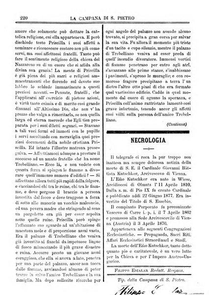 La campana di S. Pietro bollettino religioso settimanale