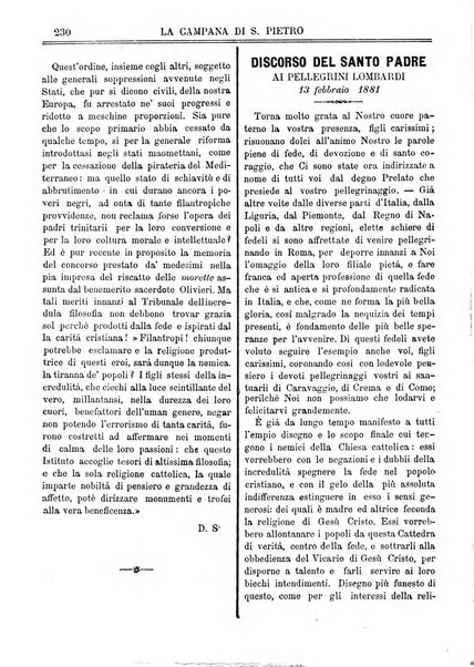 La campana di S. Pietro bollettino religioso settimanale