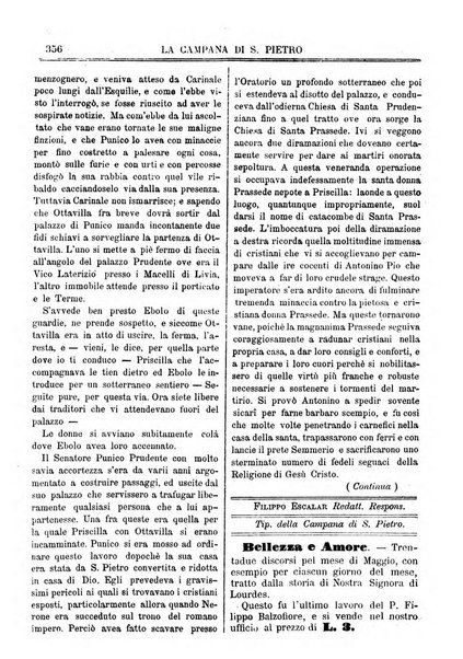 La campana di S. Pietro bollettino religioso settimanale