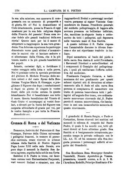 La campana di S. Pietro bollettino religioso settimanale