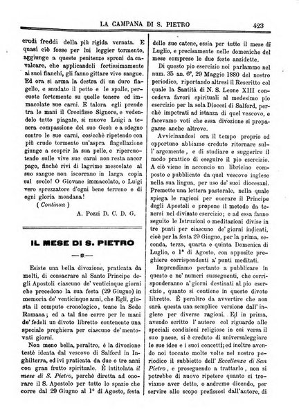 La campana di S. Pietro bollettino religioso settimanale