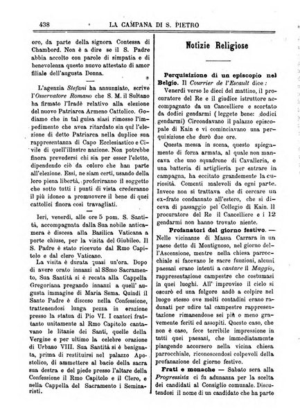 La campana di S. Pietro bollettino religioso settimanale