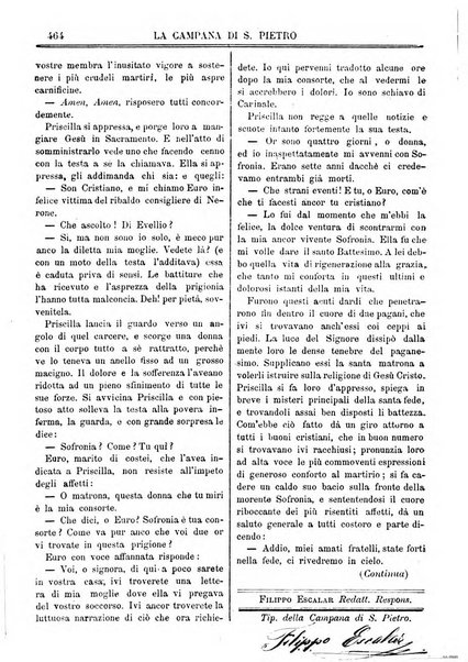 La campana di S. Pietro bollettino religioso settimanale