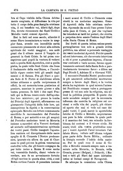 La campana di S. Pietro bollettino religioso settimanale