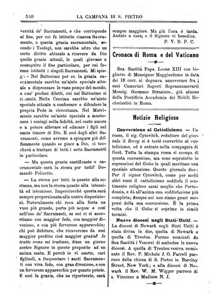 La campana di S. Pietro bollettino religioso settimanale